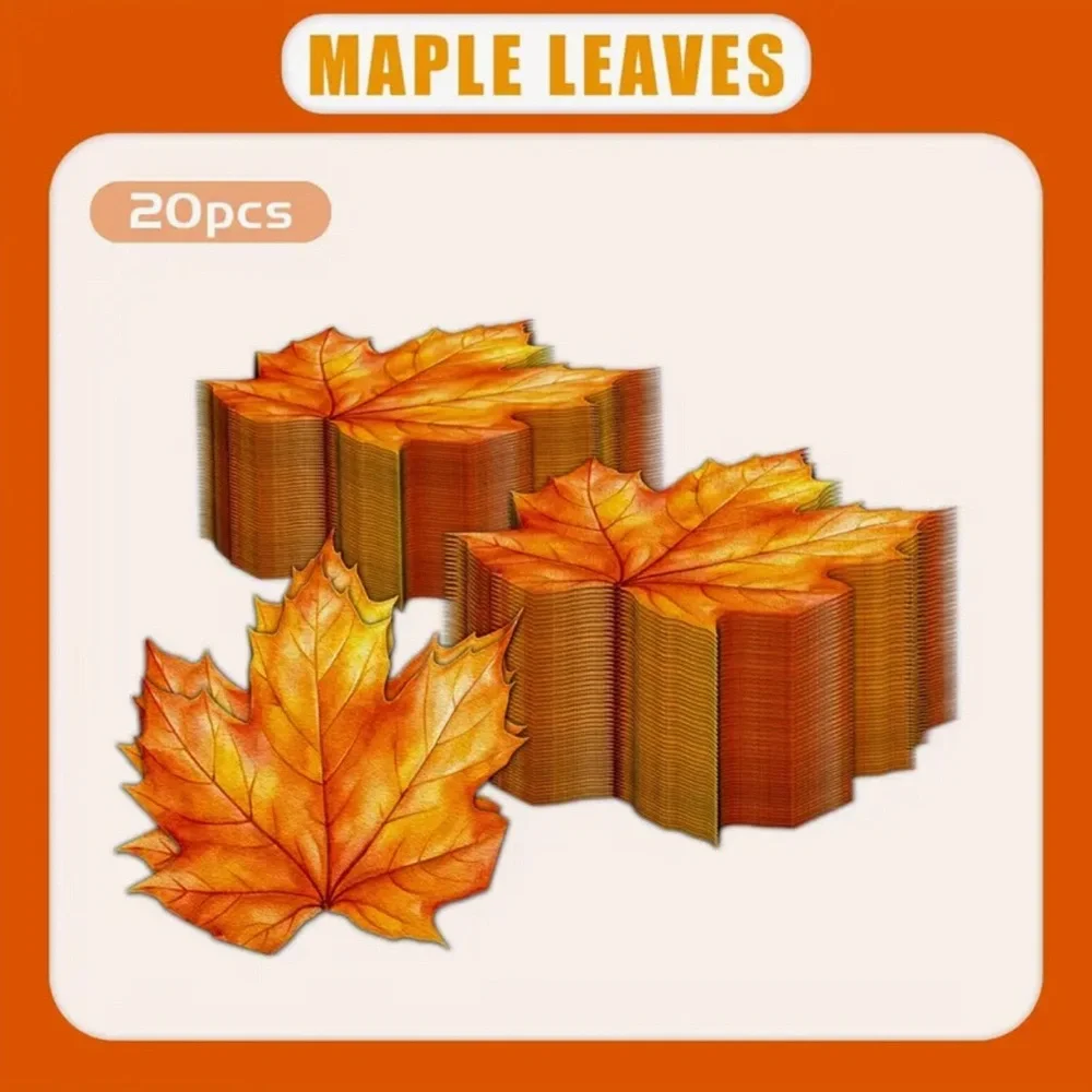Autumn Maple Shaped Leaves Paper Napkins Party Decor - 20pcs